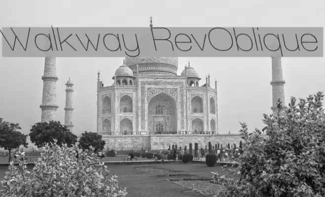 Walkway RevOblique Schriftart examples