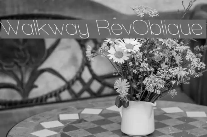Walkway RevOblique Schriftart examples