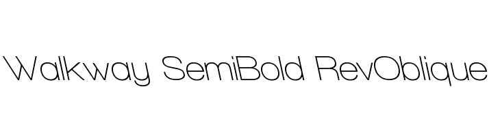 Walkway SemiBold RevOblique Font