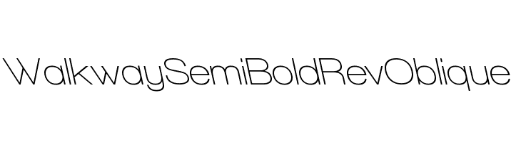 Walkway SemiBold RevOblique  フリーフォントのダウンロード