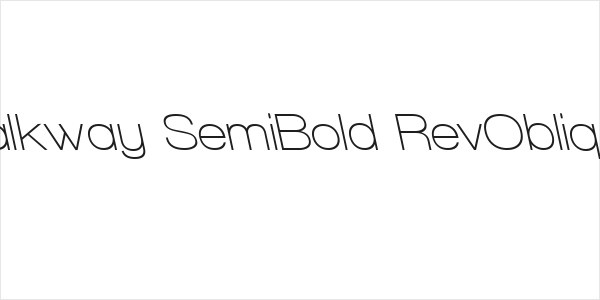Walkway SemiBold RevOblique Logo
