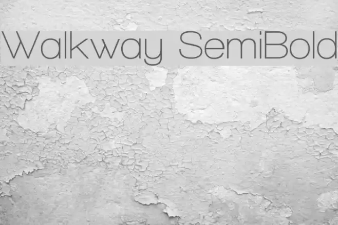 Walkway SemiBold Font examples