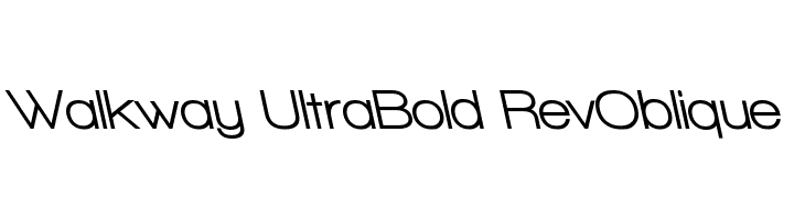 Walkway UltraBold RevOblique Font