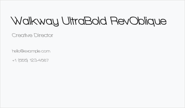 Walkway UltraBold RevOblique Business Card