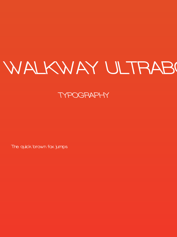 Walkway UltraBold RevOblique Poster
