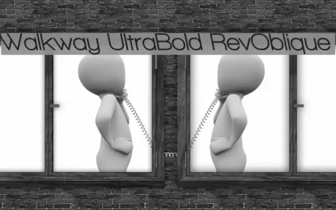 Walkway UltraBold RevOblique Font examples