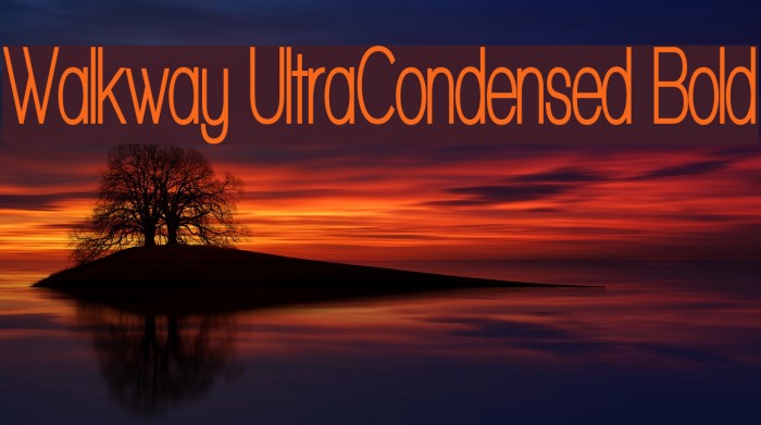 Walkway UltraCondensed Bold Font examples