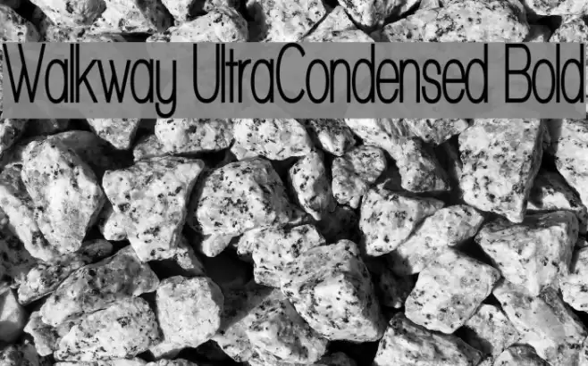 Walkway UltraCondensed Bold Шрифта examples