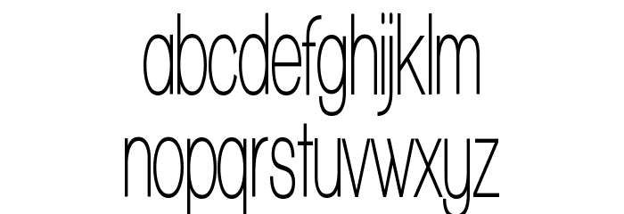Walkway UltraCondensed Semi Font LOWERCASE