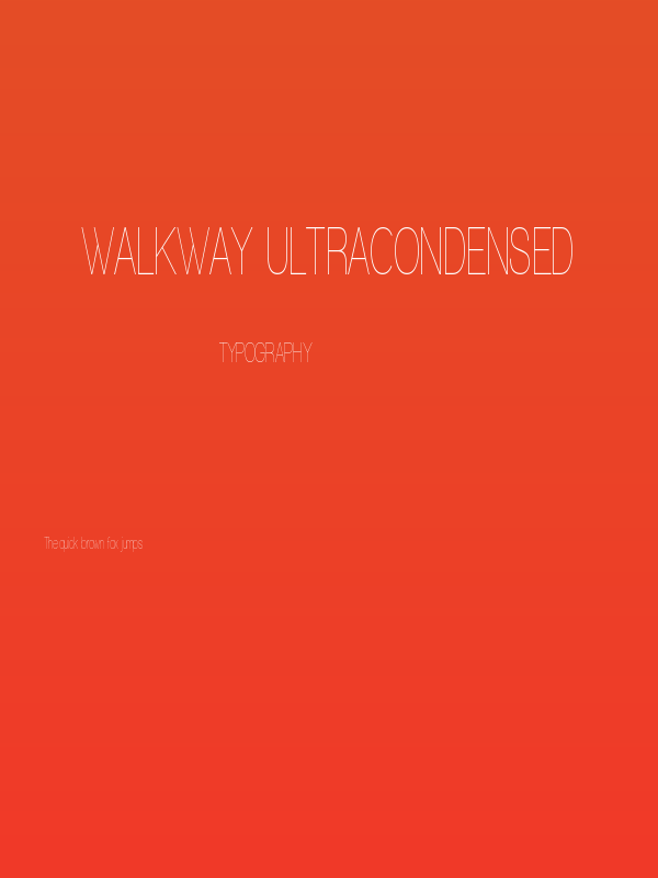 Walkway UltraCondensed Poster
