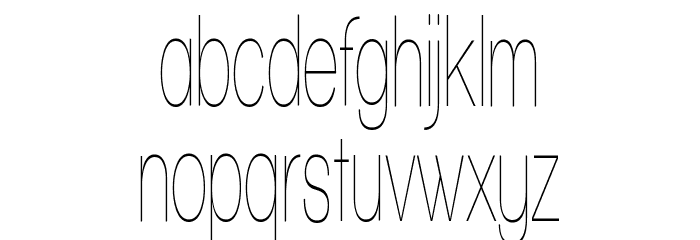 Walkway UltraCondensed Font LOWERCASE