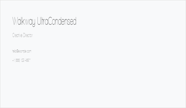 Walkway UltraCondensed Business Card
