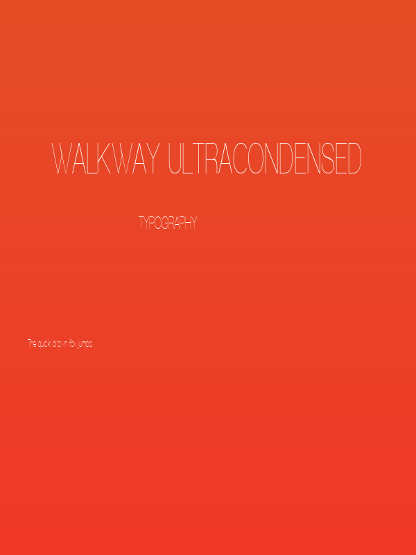 Walkway UltraCondensed Poster