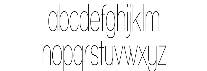 Walkway UltraCondensed Font LOWERCASE