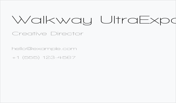Walkway UltraExpand SemiBold Business Card