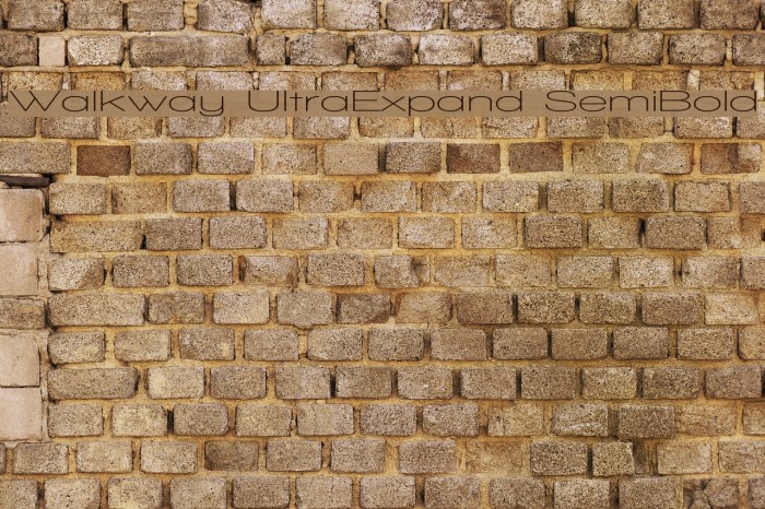 Walkway UltraExpand SemiBold Font examples