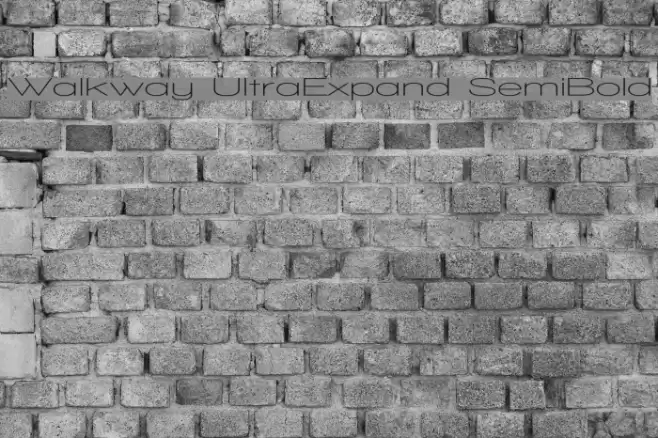 Walkway UltraExpand SemiBold Fonte examples