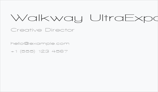 Walkway UltraExpand SemiBold Business Card