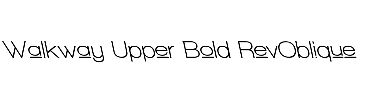 Walkway Upper Bold RevOblique Font