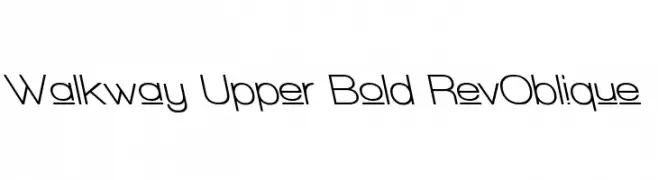 Walkway Upper Bold RevOblique  Скачать бесплатные шрифты