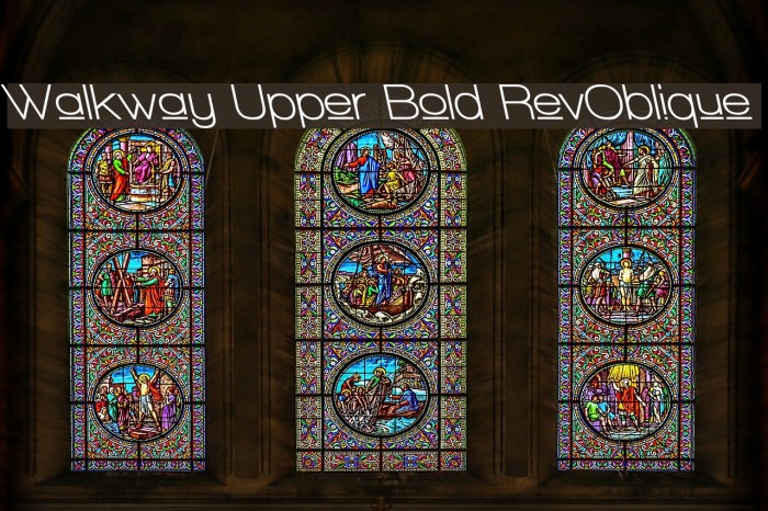 Walkway Upper Bold RevOblique Font examples