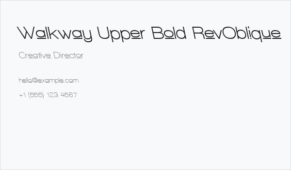 Walkway Upper Bold RevOblique Business Card