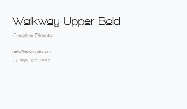 Walkway Upper Bold Business Card