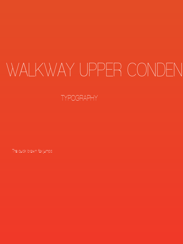 Walkway Upper Condensed Poster