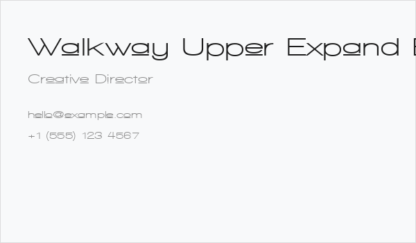 Walkway Upper Expand Bold Business Card