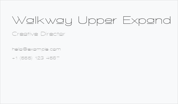 Walkway Upper Expand Business Card