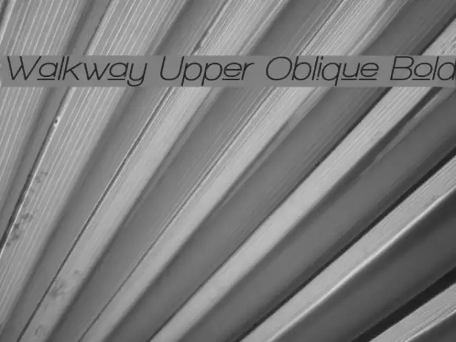 Walkway Upper Oblique Bold  examples