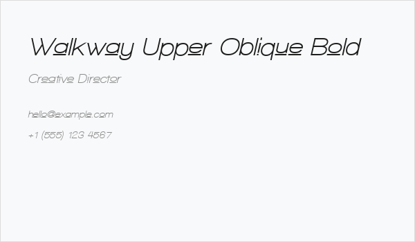 Walkway Upper Oblique Bold Business Card