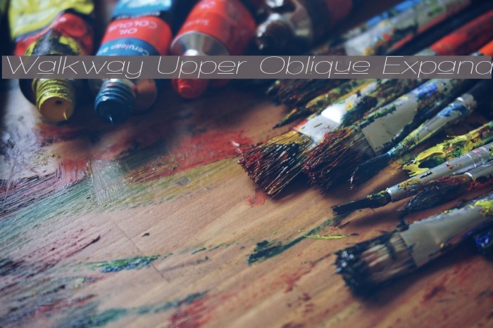 Walkway Upper Oblique Expand Font examples