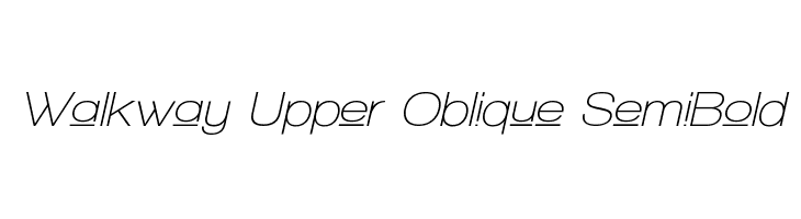 Walkway Upper Oblique SemiBold Font