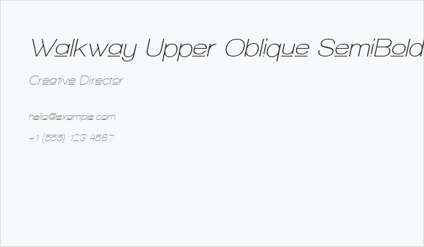 Walkway Upper Oblique SemiBold Business Card