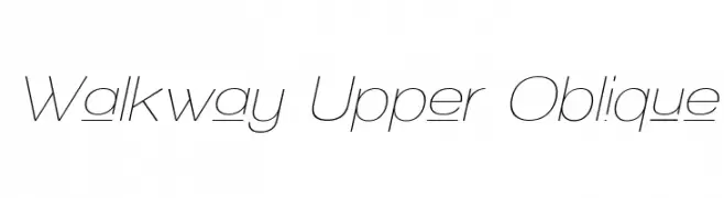 Walkway Upper Oblique  フリーフォントのダウンロード
