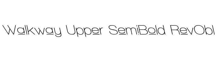 Walkway Upper SemiBold RevObl Font