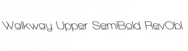 Walkway Upper SemiBold RevObl  免费字体下载