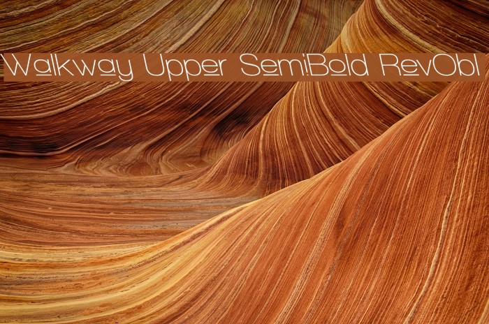 Walkway Upper SemiBold RevObl Font examples