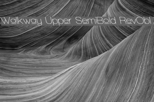 Walkway Upper SemiBold RevObl Font examples
