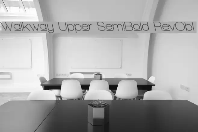 Walkway Upper SemiBold RevObl Font examples