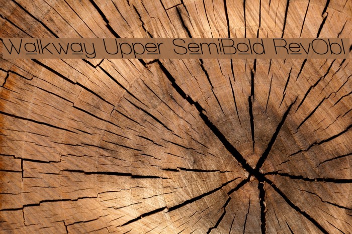 Walkway Upper SemiBold RevObl Font examples