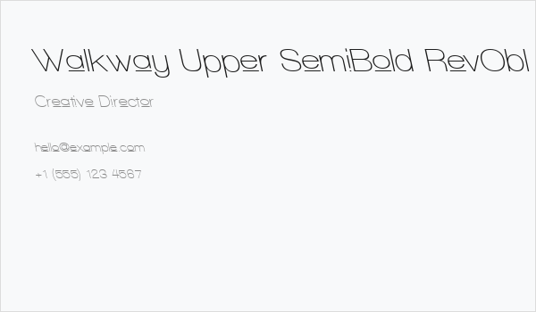 Walkway Upper SemiBold RevObl Business Card