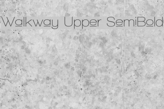 Walkway Upper SemiBold Font examples