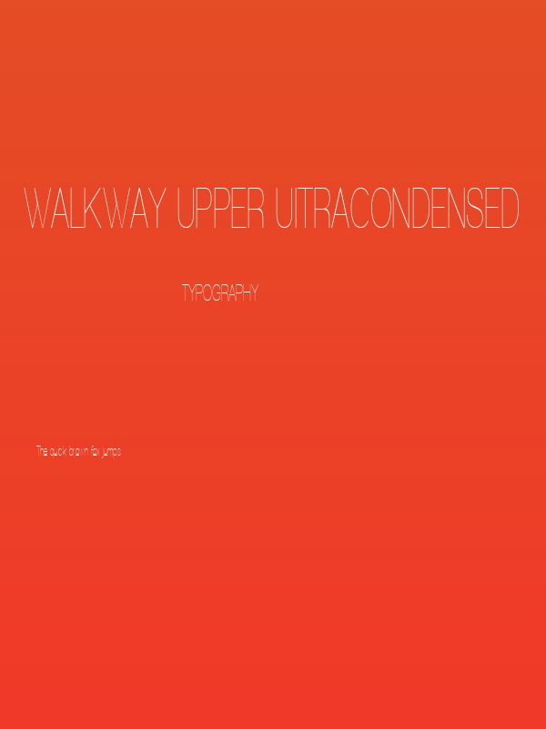 Walkway Upper UItraCondensed Poster