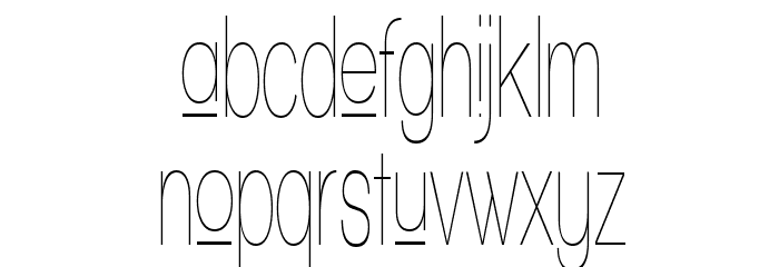 Walkway Upper UItraCondensed Font LOWERCASE