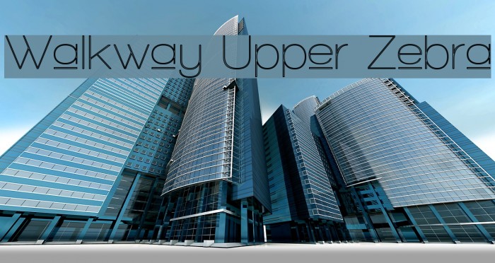 Walkway Upper Zebra Font examples