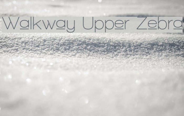 Walkway Upper Zebra Font examples