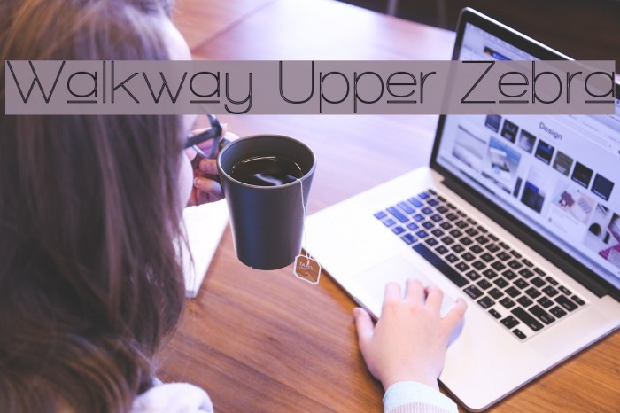 Walkway Upper Zebra Font examples