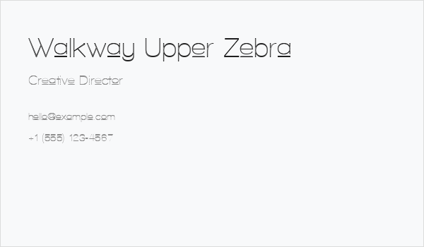 Walkway Upper Zebra Business Card